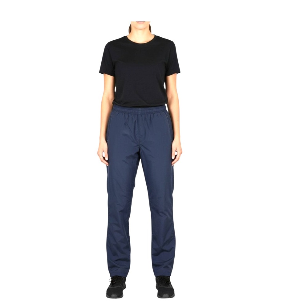 NIKE Lined SWOOSH LOGO Zip Pockets & Ankles WIND RESIETANT Active PANTS Sz L